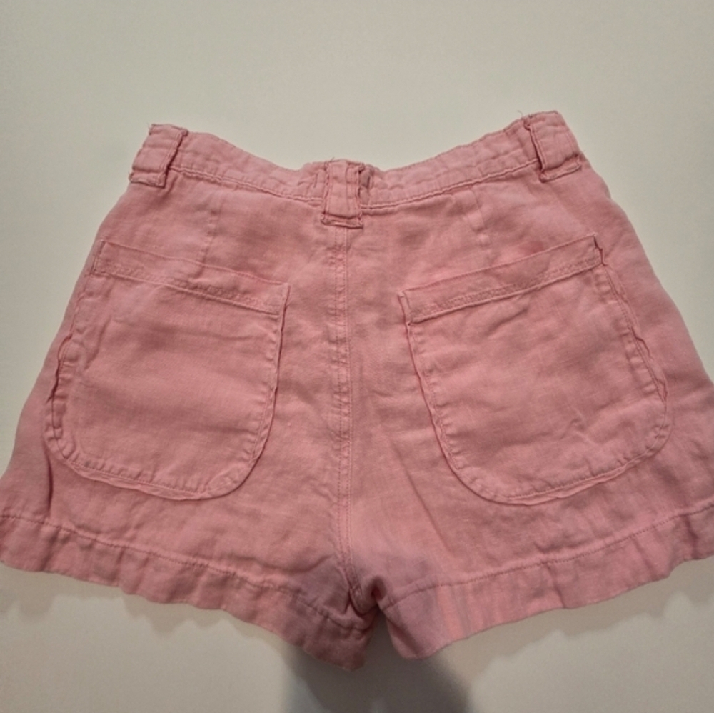 DL1961 Pink Marie Shorts In Pink Linen Chino Size M - Picture 9 of 10